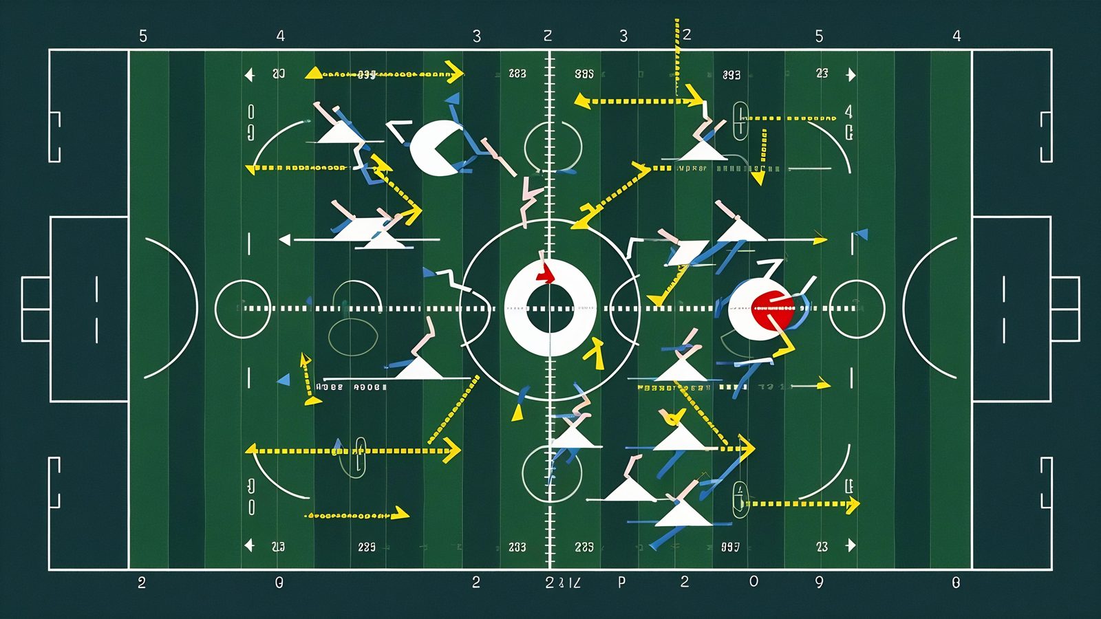Defensive zone map with player positioning and coverage areas